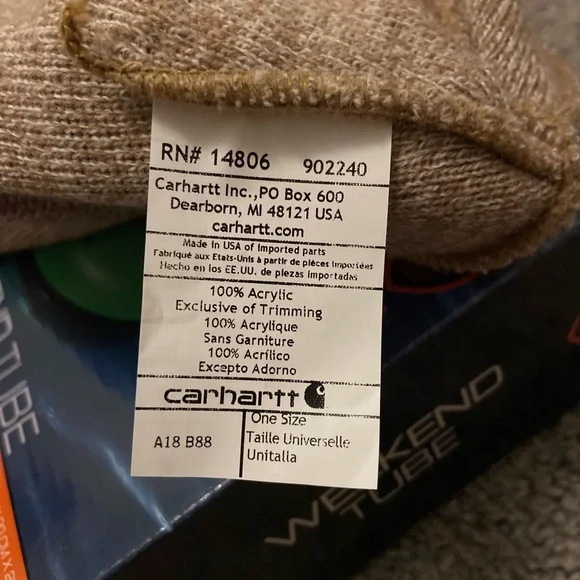 Carhartt Beige Knit Beanie - Picture 3 of 4